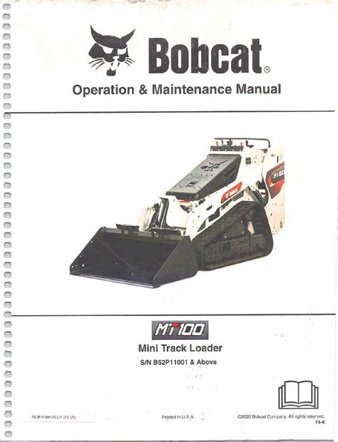 bobcat mt100 operators manual